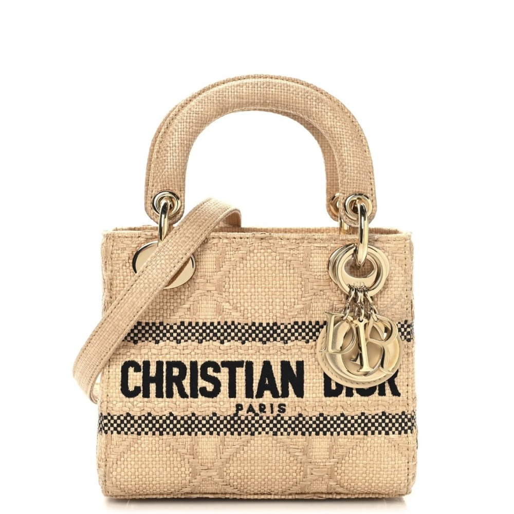 Dior Raffia woven cannage bag